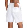 imageG Gradual Womens 7  9 Shorts with Deep Pockets Elastic Waist Bermuda Jersey Long Shorts for Woman Lounge WalkingWhite