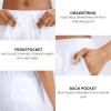 imageG Gradual Womens 7  9 Shorts with Deep Pockets Elastic Waist Bermuda Jersey Long Shorts for Woman Lounge WalkingWhite