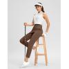 imageG Gradual Womens Pants Ankle 78 Golf Pants 3 Pockets Stretchy Travel Pants Inner Drawstring for Work Business CasualBrown