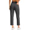 imageG Gradual Womens Pants Ankle 78 Golf Pants 3 Pockets Stretchy Travel Pants Inner Drawstring for Work Business CasualDark Grey