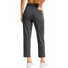 imageG Gradual Womens Pants Ankle 78 Golf Pants 3 Pockets Stretchy Travel Pants Inner Drawstring for Work Business CasualDark Grey