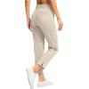 imageG Gradual Womens Pants Ankle 78 Golf Pants 3 Pockets Stretchy Travel Pants Inner Drawstring for Work Business CasualDusty White