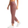 imageG Gradual Womens Pants Ankle 78 Golf Pants 3 Pockets Stretchy Travel Pants Inner Drawstring for Work Business CasualMauve Pink