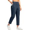 imageG Gradual Womens Pants Ankle 78 Golf Pants 3 Pockets Stretchy Travel Pants Inner Drawstring for Work Business CasualNavy