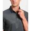imageMens Golf Polo Shirts Dry Fit Performance Moisture Wicking Casual Print Golf Shirts for Men BreathableBlack Rectangle