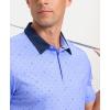 imageMens Golf Polo Shirts Dry Fit Performance Moisture Wicking Casual Print Golf Shirts for Men BreathableBlue Golf Club