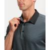 imageMens Golf Polo Shirts Dry Fit Performance Moisture Wicking Casual Print Golf Shirts for Men BreathableDeep Grey Grid