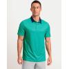 imageMens Golf Polo Shirts Dry Fit Performance Moisture Wicking Casual Print Golf Shirts for Men BreathableGreen Polka Dot