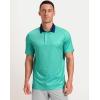 imageMens Golf Polo Shirts Dry Fit Performance Moisture Wicking Casual Print Golf Shirts for Men BreathableGreen Quadrilateral