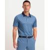 imageMens Golf Polo Shirts Dry Fit Performance Moisture Wicking Casual Print Golf Shirts for Men BreathableNavy Quadrilateral