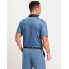 imageMens Golf Polo Shirts Dry Fit Performance Moisture Wicking Casual Print Golf Shirts for Men BreathableNavy Quadrilateral