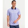 imageMens Golf Polo Shirts Dry Fit Performance Moisture Wicking Casual Print Golf Shirts for Men BreathablePurple Geometry