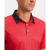imageMens Golf Polo Shirts Dry Fit Performance Moisture Wicking Casual Print Golf Shirts for Men BreathableRed Polka Dot