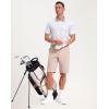 imageMens Golf Polo Shirts Dry Fit Performance Moisture Wicking Casual Print Golf Shirts for Men BreathableWhite Rhombus