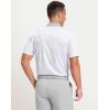 imageMens Golf Polo Shirts Dry Fit Performance Moisture Wicking Casual Print Golf Shirts for Men BreathableWhite Rhombus