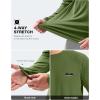 imageMens Sun Protection Shirts UPF 50 Rash Guard for Men Swim Long Sleeve Hiking Fishing Athletic Workout ShirtArmy Green Compass