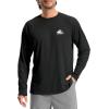 imageMens Sun Protection Shirts UPF 50 Rash Guard for Men Swim Long Sleeve Hiking Fishing Athletic Workout ShirtBlack White Mountain
