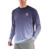 imageMens Sun Protection Shirts UPF 50 Rash Guard for Men Swim Long Sleeve Hiking Fishing Athletic Workout ShirtBlue Mountaineer