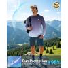 imageMens Sun Protection Shirts UPF 50 Rash Guard for Men Swim Long Sleeve Hiking Fishing Athletic Workout ShirtBlue Mountaineer