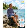 imageMens Sun Protection Shirts UPF 50 Rash Guard for Men Swim Long Sleeve Hiking Fishing Athletic Workout ShirtBlue Mountaineer