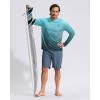 imageMens Sun Protection Shirts UPF 50 Rash Guard for Men Swim Long Sleeve Hiking Fishing Athletic Workout ShirtGreen Coconut Tree