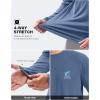 imageMens Sun Protection Shirts UPF 50 Rash Guard for Men Swim Long Sleeve Hiking Fishing Athletic Workout ShirtGrey Blue Shark
