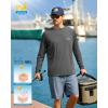 imageMens Sun Protection Shirts UPF 50 Rash Guard for Men Swim Long Sleeve Hiking Fishing Athletic Workout ShirtGrey Fisherman