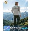 imageMens Sun Protection Shirts UPF 50 Rash Guard for Men Swim Long Sleeve Hiking Fishing Athletic Workout ShirtGrey Gradient Mountai