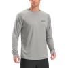 imageMens Sun Protection Shirts UPF 50 Rash Guard for Men Swim Long Sleeve Hiking Fishing Athletic Workout ShirtGrey Gradient Mountai