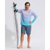 imageMens Sun Protection Shirts UPF 50 Rash Guard for Men Swim Long Sleeve Hiking Fishing Athletic Workout ShirtLight Purple Surfboard