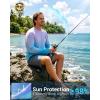 imageMens Sun Protection Shirts UPF 50 Rash Guard for Men Swim Long Sleeve Hiking Fishing Athletic Workout ShirtLight Purple Surfboard