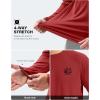 imageMens Sun Protection Shirts UPF 50 Rash Guard for Men Swim Long Sleeve Hiking Fishing Athletic Workout ShirtRed Black Tent