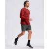 imageMens Sun Protection Shirts UPF 50 Rash Guard for Men Swim Long Sleeve Hiking Fishing Athletic Workout ShirtRed Black Tent