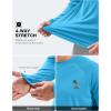 imageMens Sun Protection Shirts UPF 50 Rash Guard for Men Swim Long Sleeve Hiking Fishing Athletic Workout ShirtSky Blue Tree