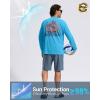 imageMens Sun Protection Shirts UPF 50 Rash Guard for Men Swim Long Sleeve Hiking Fishing Athletic Workout ShirtSky Blue Tree