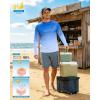 imageMens Sun Protection Shirts UPF 50 Rash Guard for Men Swim Long Sleeve Hiking Fishing Athletic Workout ShirtSun Coconut Tree