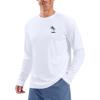 imageMens Sun Protection Shirts UPF 50 Rash Guard for Men Swim Long Sleeve Hiking Fishing Athletic Workout ShirtWhite Coconut Tree