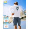 imageMens Sun Protection Shirts UPF 50 Rash Guard for Men Swim Long Sleeve Hiking Fishing Athletic Workout ShirtWhite Marlin