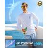 imageMens Sun Protection Shirts UPF 50 Rash Guard for Men Swim Long Sleeve Hiking Fishing Athletic Workout ShirtWhite Marlin