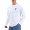 imageMens Sun Protection Shirts UPF 50 Rash Guard for Men Swim Long Sleeve Hiking Fishing Athletic Workout ShirtWhite Marlin