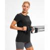 imageWorkout Shirts for Women Lightweight HipLength Long Tshirts Dry Fit Short Sleeve Athletic Tops Gym Running Summer CasualBlack