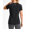 imageWorkout Shirts for Women Lightweight HipLength Long Tshirts Dry Fit Short Sleeve Athletic Tops Gym Running Summer CasualBlack