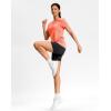 imageWorkout Shirts for Women Lightweight HipLength Long Tshirts Dry Fit Short Sleeve Athletic Tops Gym Running Summer CasualHeather Orange