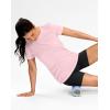 imageWorkout Shirts for Women Lightweight HipLength Long Tshirts Dry Fit Short Sleeve Athletic Tops Gym Running Summer CasualHeather Pink