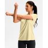 imageWorkout Shirts for Women Lightweight HipLength Long Tshirts Dry Fit Short Sleeve Athletic Tops Gym Running Summer CasualHeather Yellow