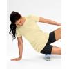 imageWorkout Shirts for Women Lightweight HipLength Long Tshirts Dry Fit Short Sleeve Athletic Tops Gym Running Summer CasualHeather Yellow