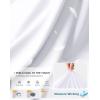 imageWorkout Shirts for Women Lightweight HipLength Long Tshirts Dry Fit Short Sleeve Athletic Tops Gym Running Summer CasualWhite