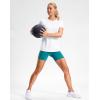 imageWorkout Shirts for Women Lightweight HipLength Long Tshirts Dry Fit Short Sleeve Athletic Tops Gym Running Summer CasualWhite