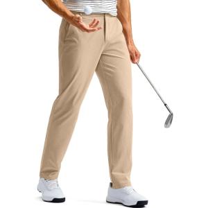 imageG Gradual Mens Golf Pants with 5 Pockets 303234 Lightweight Quick Dry Stretch Work Dress Pants Casual Slacks for MenKhakiW38 L34