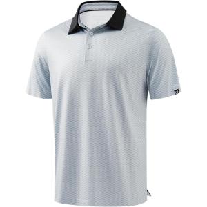 imageMens Golf Polo Shirts Dry Fit Performance Moisture Wicking Casual Print Golf Shirts for Men BreathableGrey Rectangle